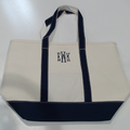 BLOOPER BAG: Monogrammed Large Canvas Tote
