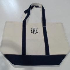 BLOOPER BAG: Monogrammed Large Canvas Tote