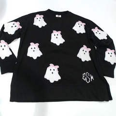 BLOOPER CLOTHING: Monogrammed Sequin Ghost Sweatshirt
