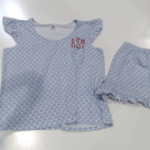 BLOOPER CLOTHING: Monogrammed Ruffle Pajamas