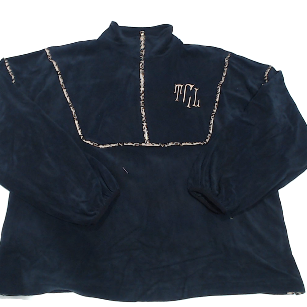 BLOOPER CLOTHING: Monogrammed Leopard Piped Pullover Sweatshirt