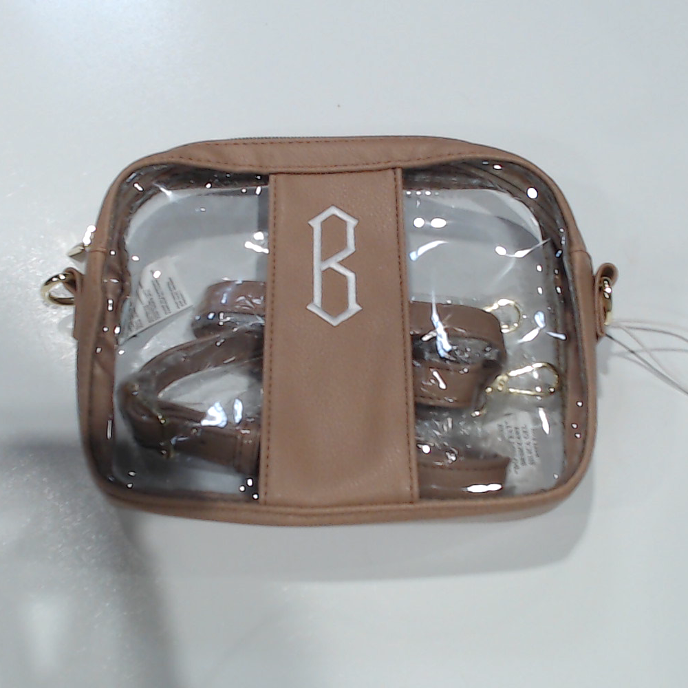 BLOOPER BAG: Monogrammed Clear Stadium Crossbody Bag