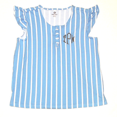 BLOOPER CLOTHING: Monogrammed Ruffle Top