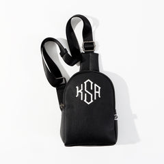 Monogrammed Sling Bag in Black