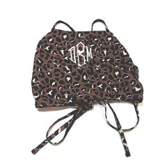 BLOOPER SWIM: Monogrammed High Neck Bikini Top