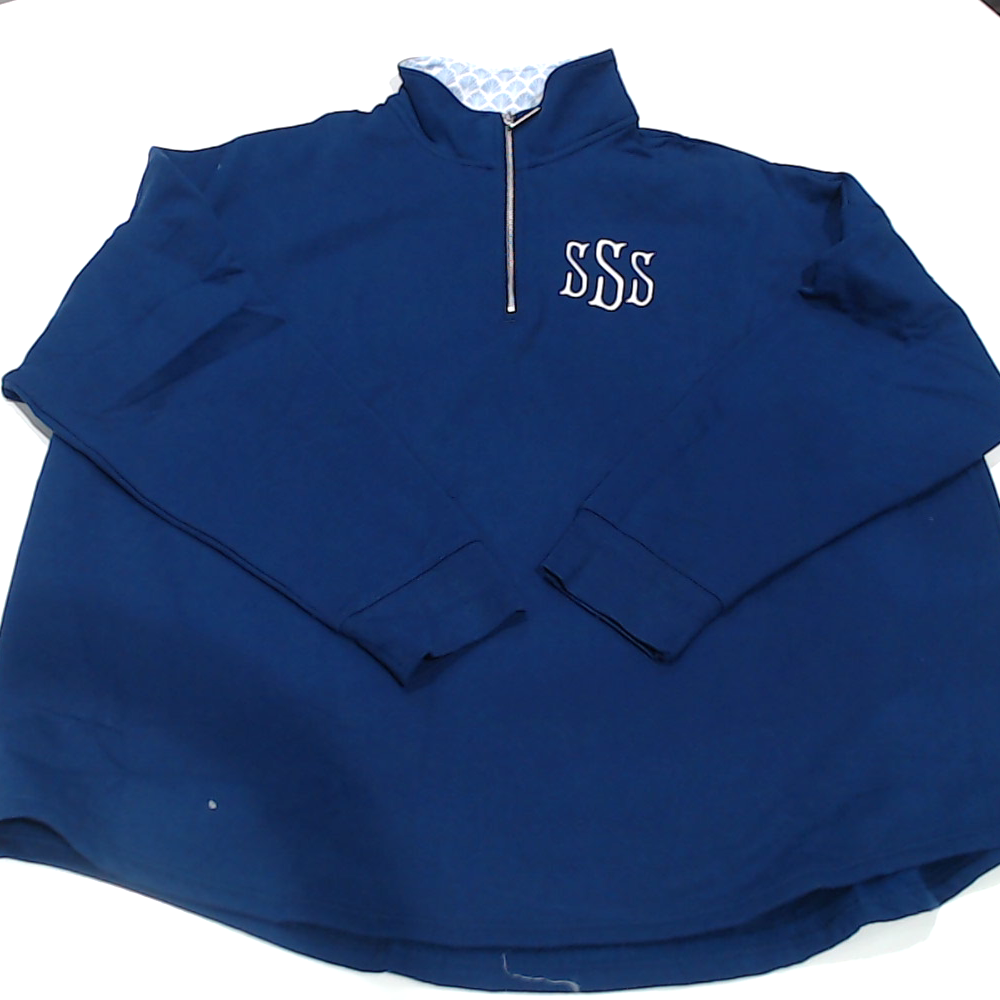 BLOOPER CLOTHING: Monogrammed Quarter Zip Sweatshirt