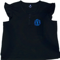 BLOOPER CLOTHING: Monogrammed Ruffle Top