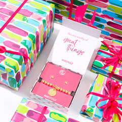Monogrammed Jewelry Gift Set in Gold