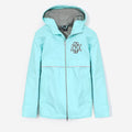 Monogrammed New England Rain Jacket in Aqua