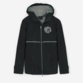 Monogrammed New England Rain Jacket in Black