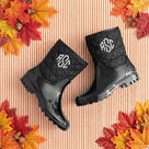 Monogrammed Rain Boots | Black