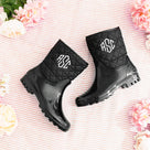 Monogrammed Rain Boots | Black