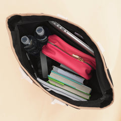black rolling tote inside shot
