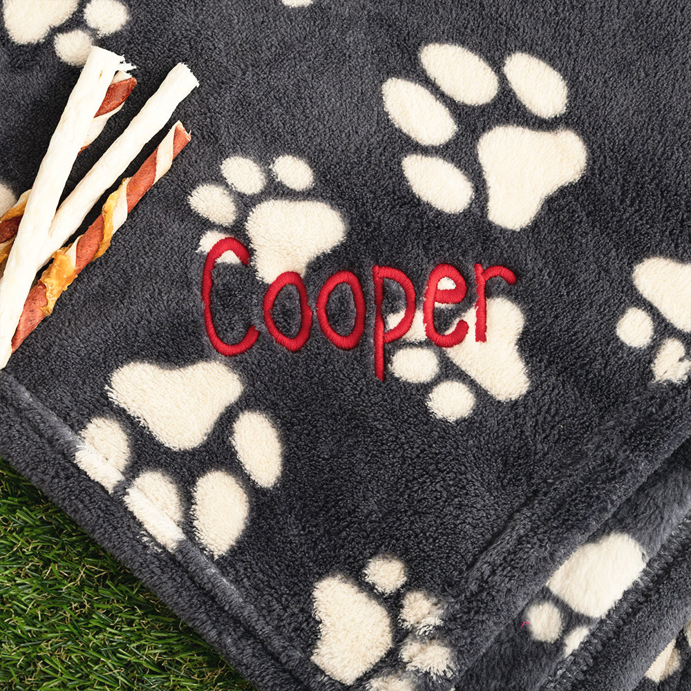 Personalized Dog Blanket | Black/Tan