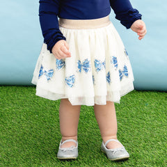 blue bows tutu skirt