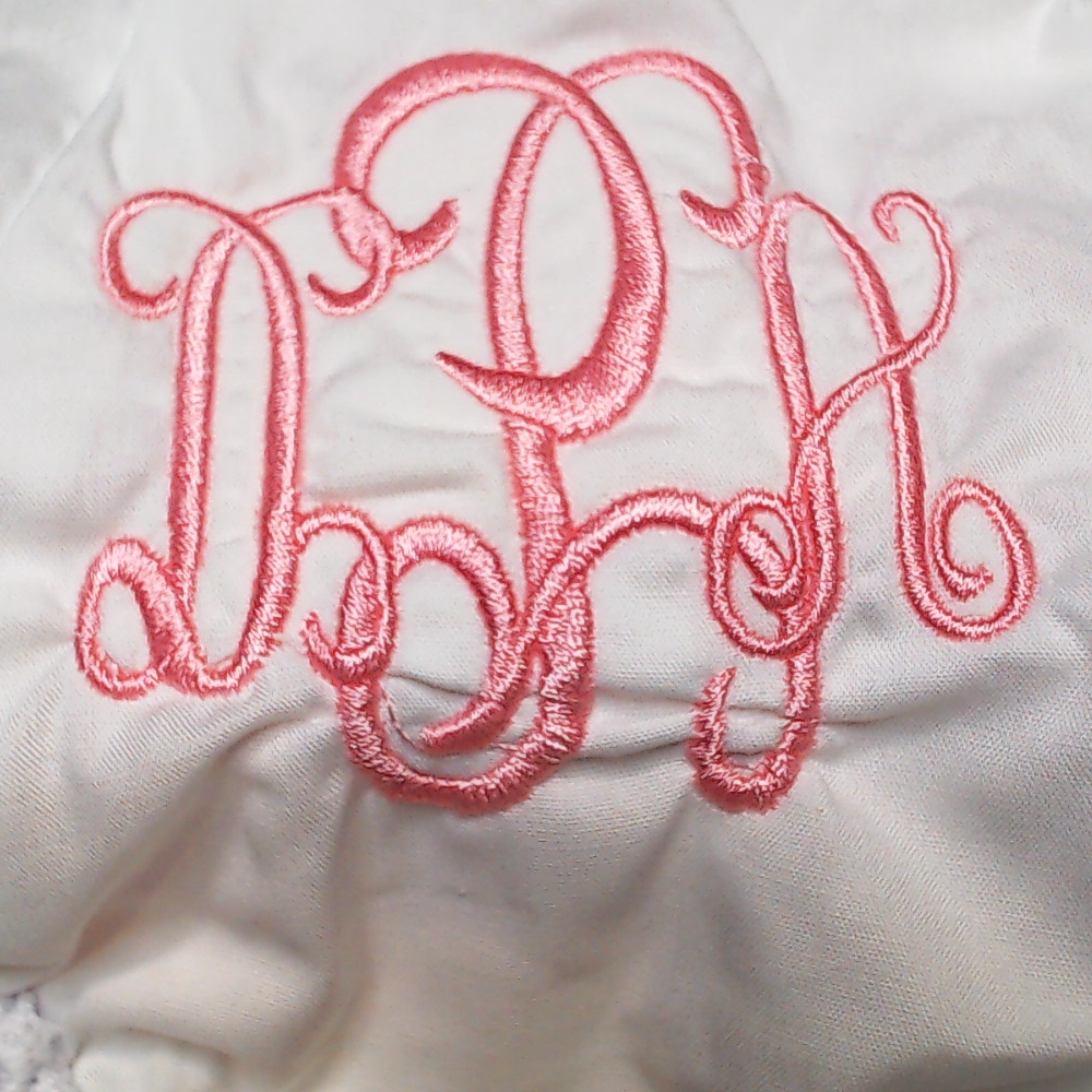 BLOOPER KIDS: Monogrammed White Eyelet Baby Bloomers