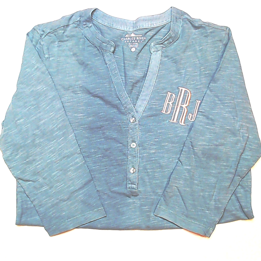 BLOOPER CLOTHING: Monogrammed Henley