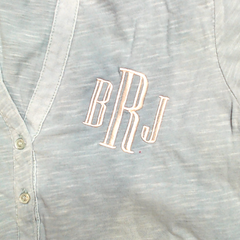BLOOPER CLOTHING: Monogrammed Henley