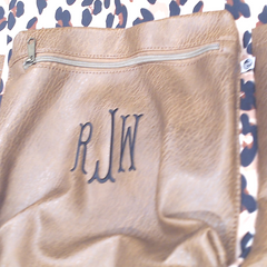 BLOOPER BAG: Monogrammed Leopard Tote Bag