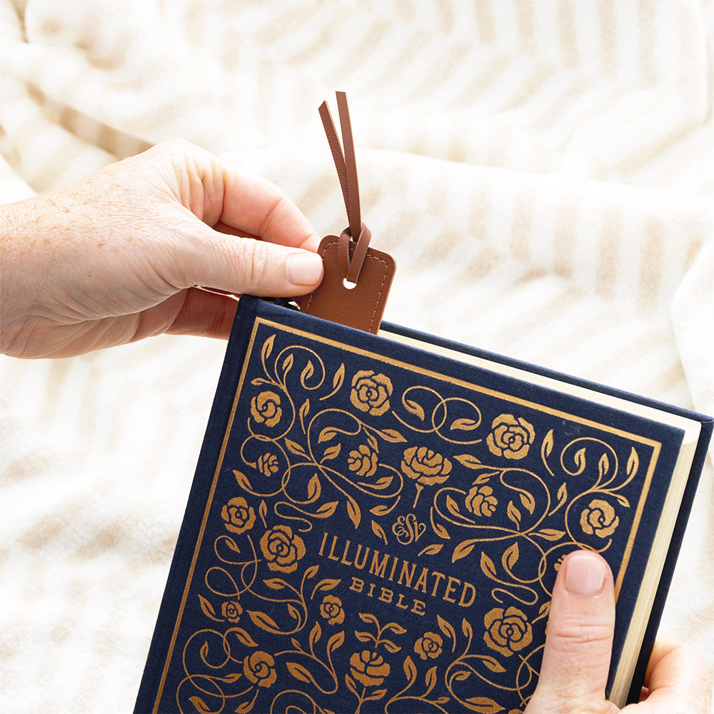 brown classic bookmark in bible