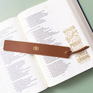 Monogrammed Classic Bookmark | Brown