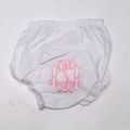 BLOOPER KIDS: Monogrammed White Eyelet Baby Bloomers