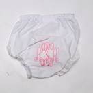BLOOPER KIDS: Monogrammed White Eyelet Baby Bloomers
