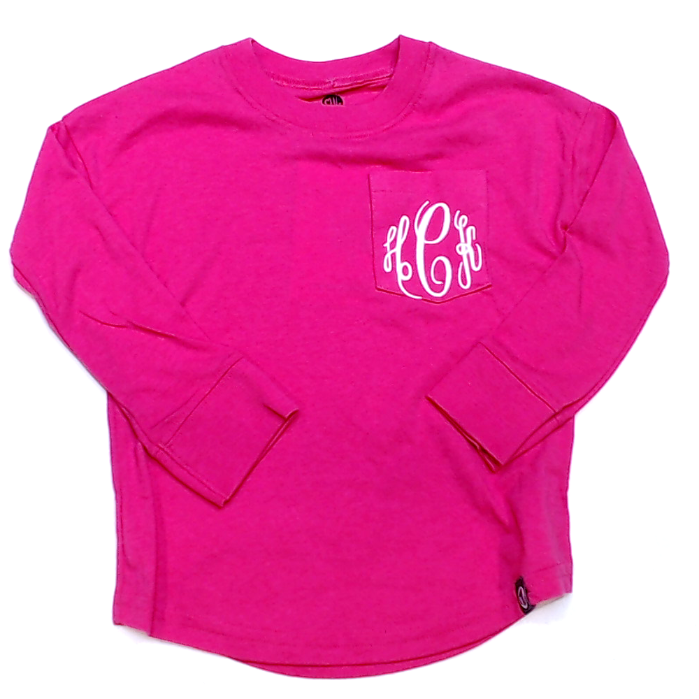 BLOOPER KIDS: Monogrammed Kids Long Sleeve Shirt