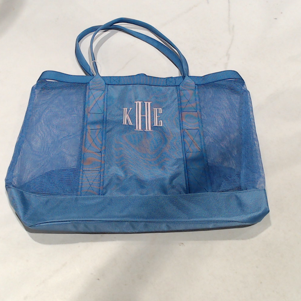 BLOOPER BAG: Monogrammed Structured Mesh Tote