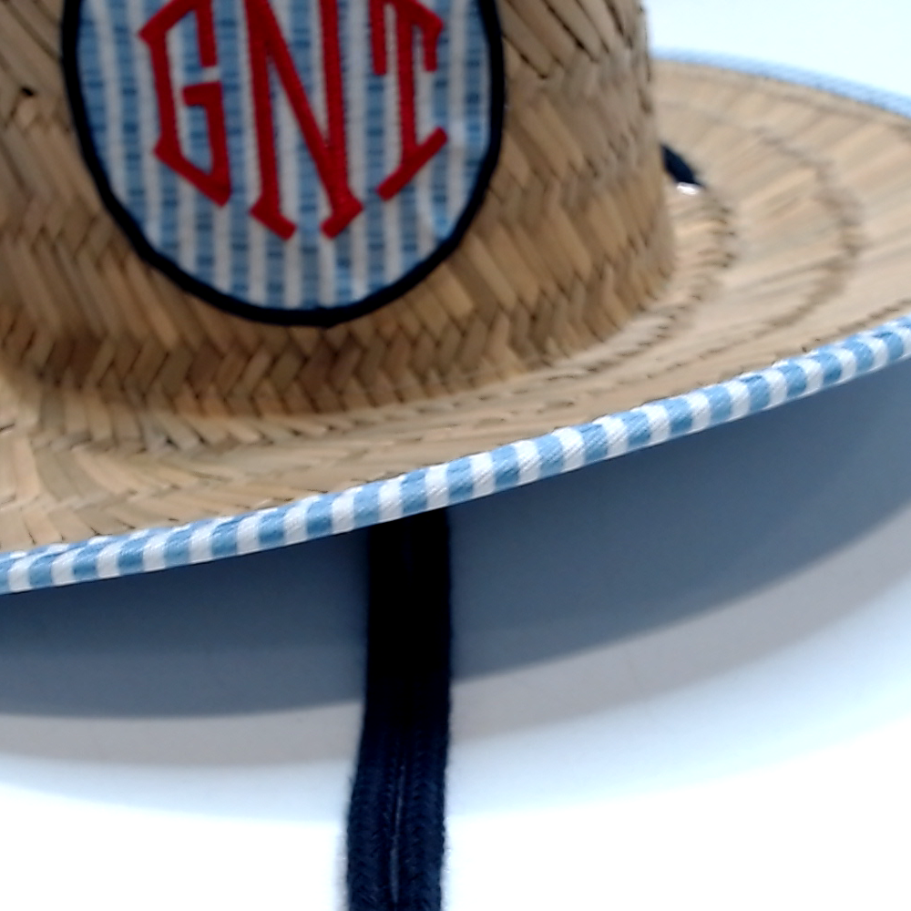 BLOOPER KIDS: Monogrammed Kids Straw Hat