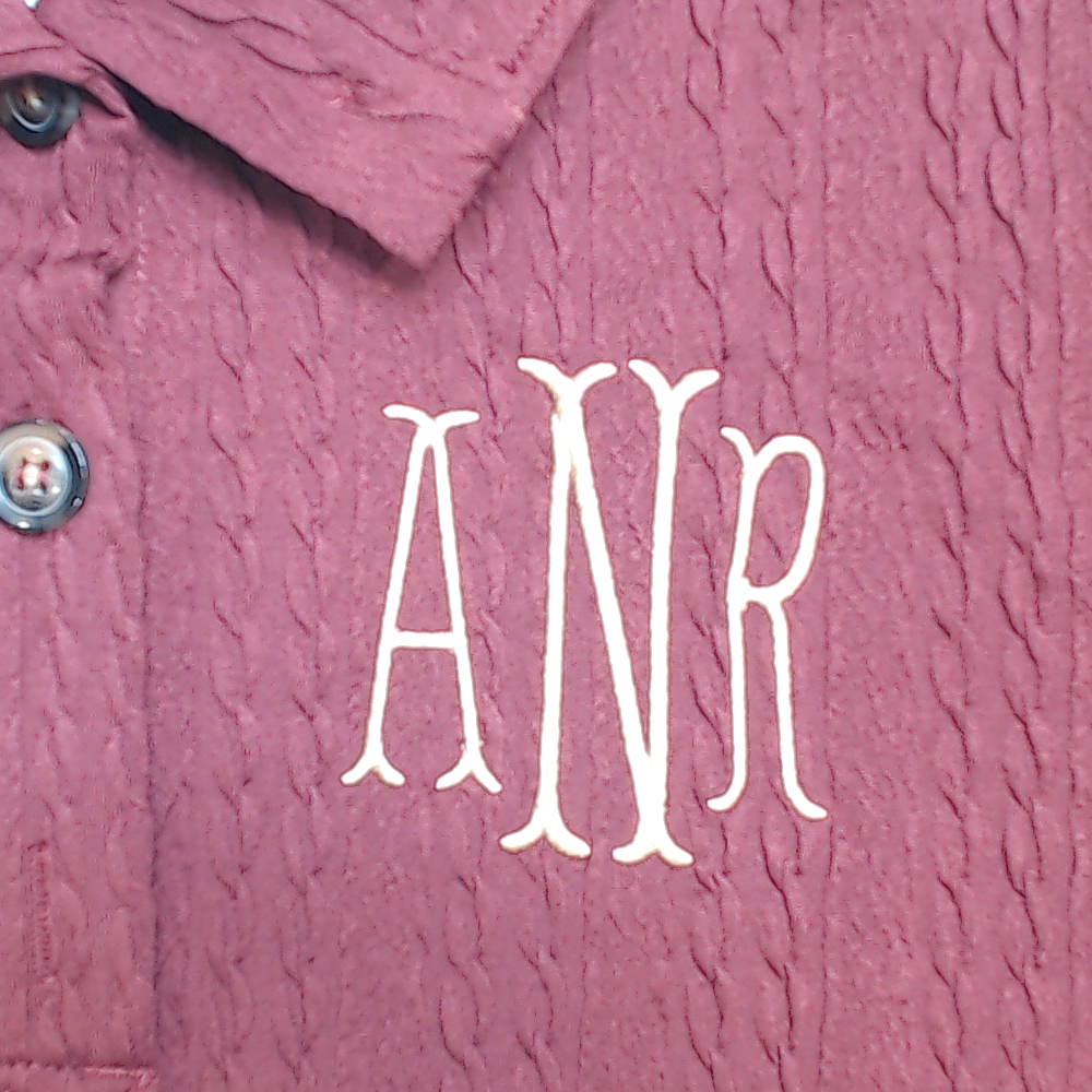BLOOPER CLOTHING: Monogrammed Cable Knit Pullover