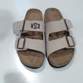 BLOOPER SHOES: Monogrammed Double Strap Sandals