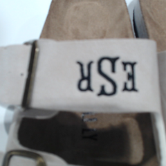 BLOOPER SHOES: Monogrammed Double Strap Sandals