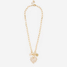 Monogrammed Heart Charm Necklace | Gold