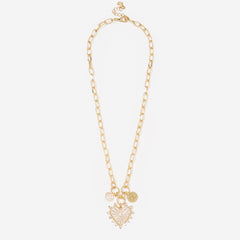 Monogrammed Heart Charm Necklace