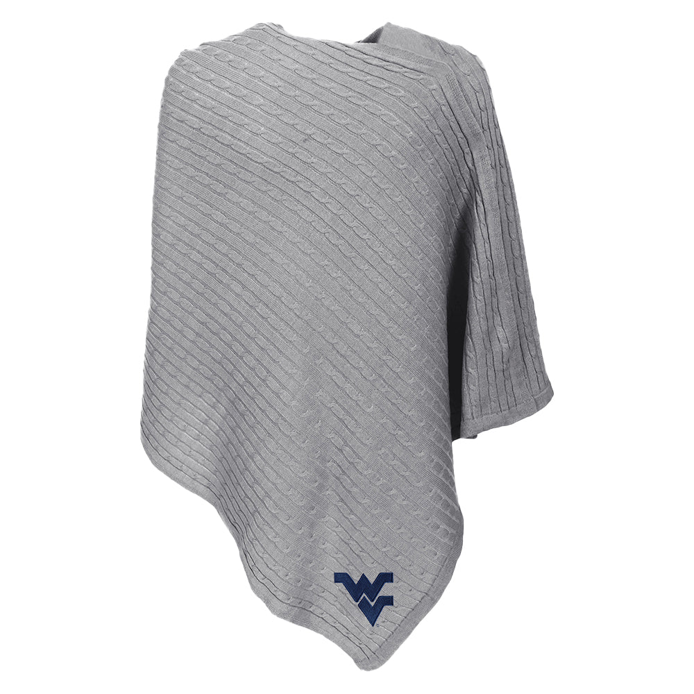 west virginia poncho - heathered gray