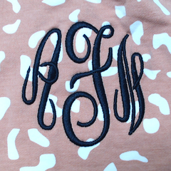 BLOOPER KIDS: Monogrammed Kids Striped Sleeve Dress