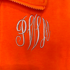 BLOOPER CLOTHING: Monogrammed Quarter Zip Sweatshirt