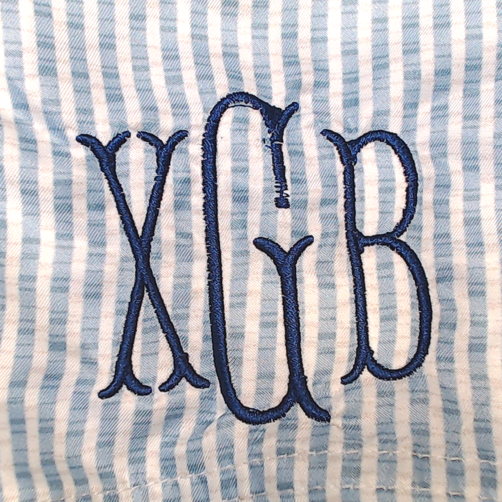 BLOOPER KIDS: Monogrammed Boys Swim Trunks