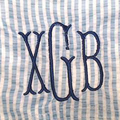 BLOOPER KIDS: Monogrammed Boys Swim Trunks