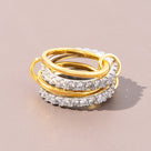 Interlocking Stackable Ring | Silver & Gold
