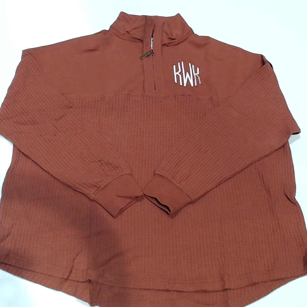 BLOOPER CLOTHING: Monogrammed Waffle Knit Pullover