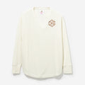 Monogrammed Waffle Shirt in Ivory