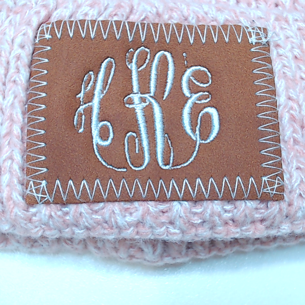 BLOOPER KIDS: Monogrammed Kids Pom Pom Beanie