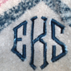 BLOOPER CLOTHING: Monogrammed Plaid Cowl Neck Poncho