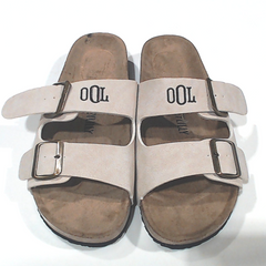 BLOOPER SHOES: Monogrammed Double Strap Sandals