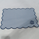 BLOOPER ACCESSORY: Monogrammed Scalloped Placemat