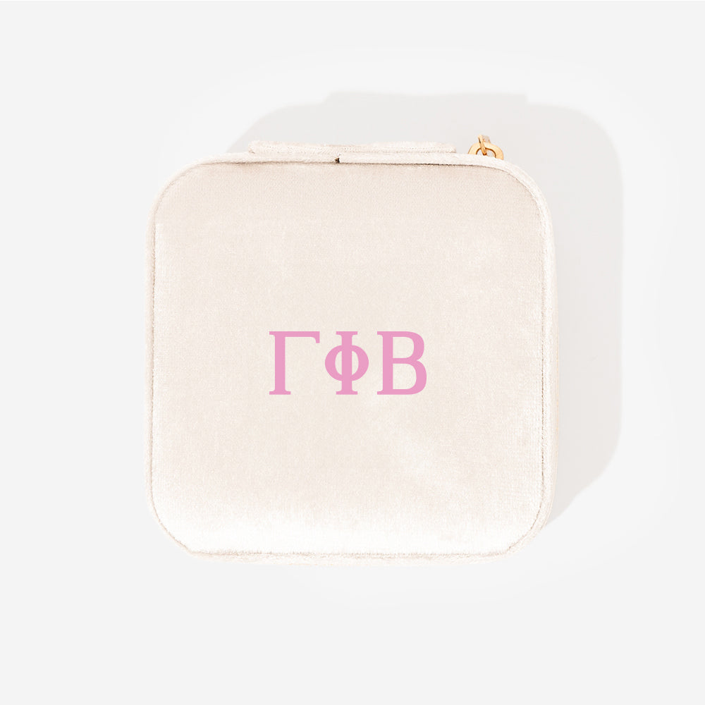 gamma phi beta velvet travel jewelry case