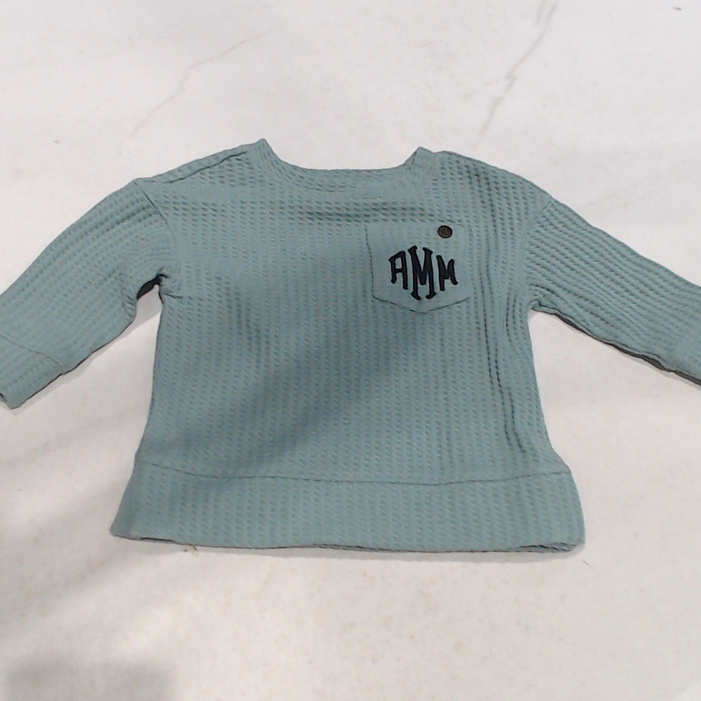 BLOOPER KIDS: Monogrammed Kids Waffle Crewneck Sweatshirt