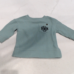 BLOOPER KIDS: Monogrammed Kids Waffle Crewneck Sweatshirt